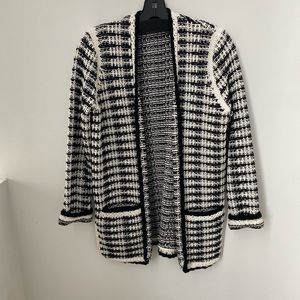 Like new Maje macramé cardi-coat sweater